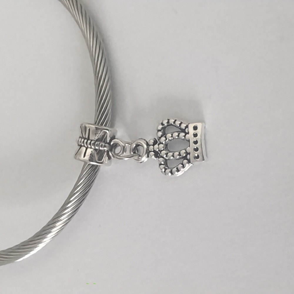 Silver‎ Crown Dangle Charm for Pandora Style Bracelet